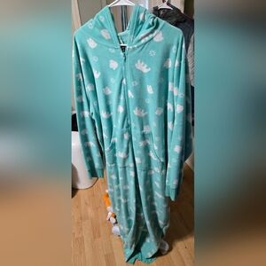 Torrid Polar Bear One Piece Hooded Pajamas With Pocket